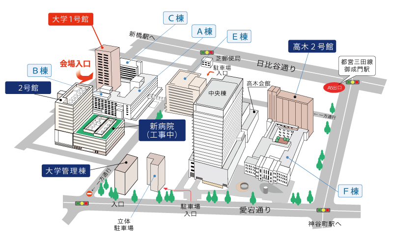 東京慈恵会医科大学　大学構内図